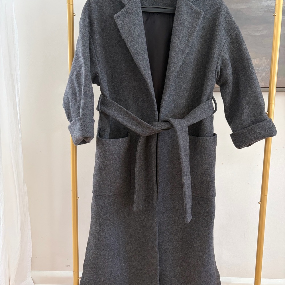 Zara Charcoal Belted Robe